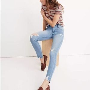 Madewell 9" High Rise Distressed Skinny Jeans 25
